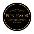 thumbnail image 1 of Signs ByLITA Circle Por favor Mantenga La Puerta Cerrada Sign (Black Gold) - Medium, 1 of 8