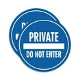 thumbnail image 1 of Signs ByLITA Circle Private Do Not Enter Sign (Blue) - Medium (2 Pack), 1 of 9