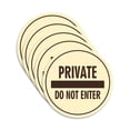 thumbnail image 1 of Signs ByLITA Circle Private Do Not Enter Sign (Ivory/Dark Brown) - Medium (5 Pack), 1 of 9