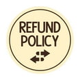thumbnail image 1 of Signs ByLITA Circle Refund Policy Sign (Ivory/Dark Brown) - Medium, 1 of 6