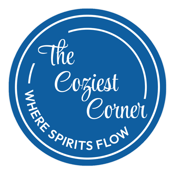 Signs ByLITA Circle The Coziest Corner: Where Spirits Flow ABS Plastic | Laser Engraved | Easy Installation | Elegant Design Sign (Blue) - Medium