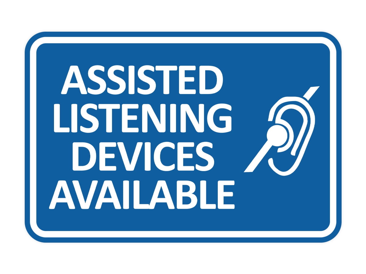 Listen Lab Sign Signs ByLITA Classic Framed Assisted Listening Devices Available Sign ...