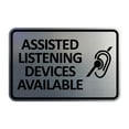 thumbnail image 1 of Signs ByLITA Classic Framed Assisted Listening Devices Available Sign (Brushed Silver) - Large, 1 of 8