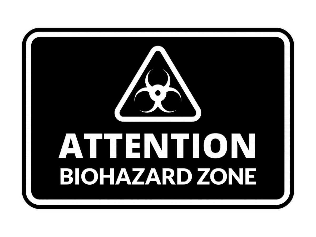 Signs ByLITA Classic Framed Attention: Biohazard Zone Door or Wall Sign ...
