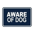 thumbnail image 1 of Signs ByLITA Classic Framed Aware Of Dog Sign (Navy Blue / White) - Small, 1 of 6