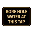thumbnail image 1 of Signs ByLITA Classic Framed Bore Hole Water At This Tap Door or Wall Sign | Eco-Friendly Home Sign (Black Gold) - Medium, 1 of 9