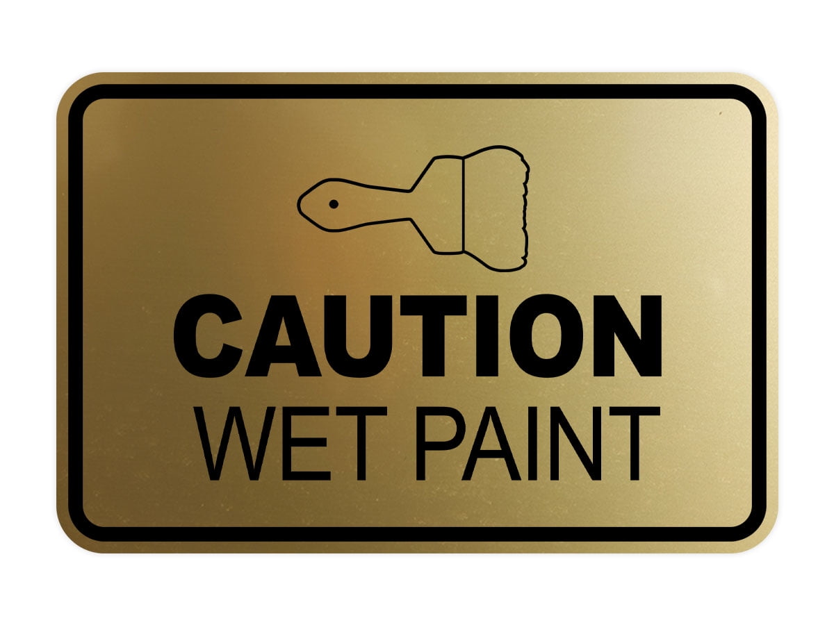 Signs ByLITA Classic Framed Caution Wet Paint Durable ABS Plastic | Laser Engraved | Easy Installation | Elegant Design Sign (Brushed Gold) - Large - Walmart.com signs-bylita-classic-framed-caution-wet-paint-durable-abs-plastic-laser-engraved-easy-installation-elegant-design-sign-brushed-gold-large-walmart-com