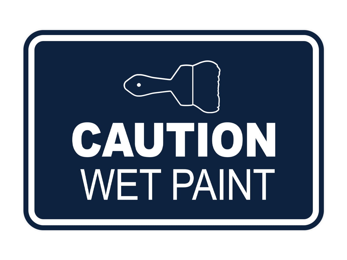 Signs ByLITA Classic Framed Caution Wet Paint Durable ABS Plastic | Laser Engraved | Easy Installation | Elegant Design Sign (Navy Blue / White) - Small - Walmart.com signs-bylita-classic-framed-caution-wet-paint-durable-abs-plastic-laser-engraved-easy-installation-elegant-design-sign-navy-blue-white-small-walmart-com