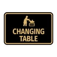 thumbnail image 1 of Signs ByLITA Classic Framed Changing Table Sign (Black /Gold) - Small, 1 of 8