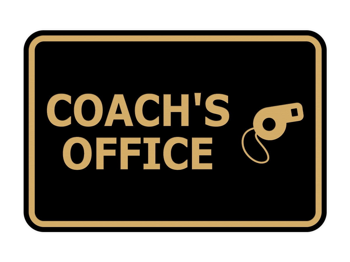 Signs ByLITA Classic Framed Coach's Office Sign (Black Gold) - Medium ...