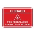 thumbnail image 1 of Signs ByLITA Classic Framed Cuidado: Piso Resbaladizo cuando esta mojado Door or Wall Sign Easy Installation | Health And Safety | Building And Hospitality Sign (Red) - Medium, 1 of 8