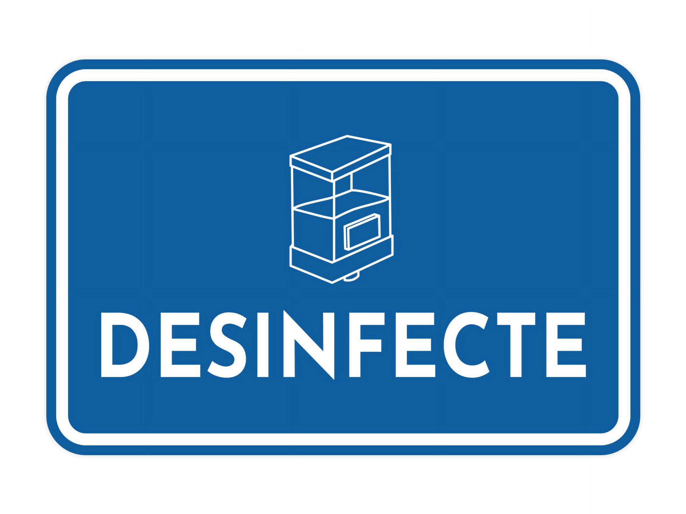 Signs ByLITA Classic Framed Desinfecte Door or Wall Sign Durable ABS ...