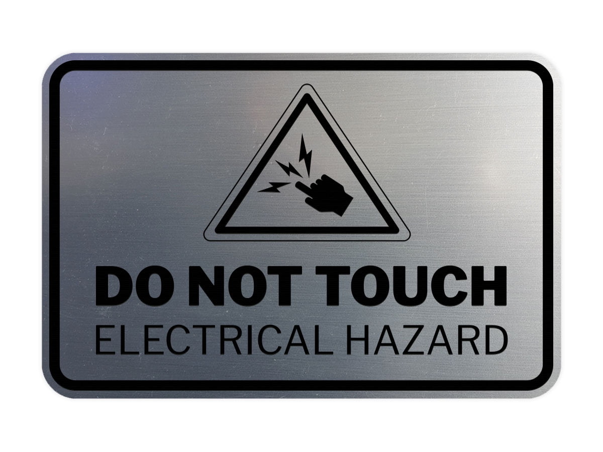 Electrical Hazard Warning Label - 3.5x5 Inch Laminated Vinyl Do Not Touch Sign