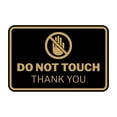 thumbnail image 1 of Signs ByLITA Classic Framed Do Not Touch Thank You Sign (Black Gold) - Large, 1 of 7