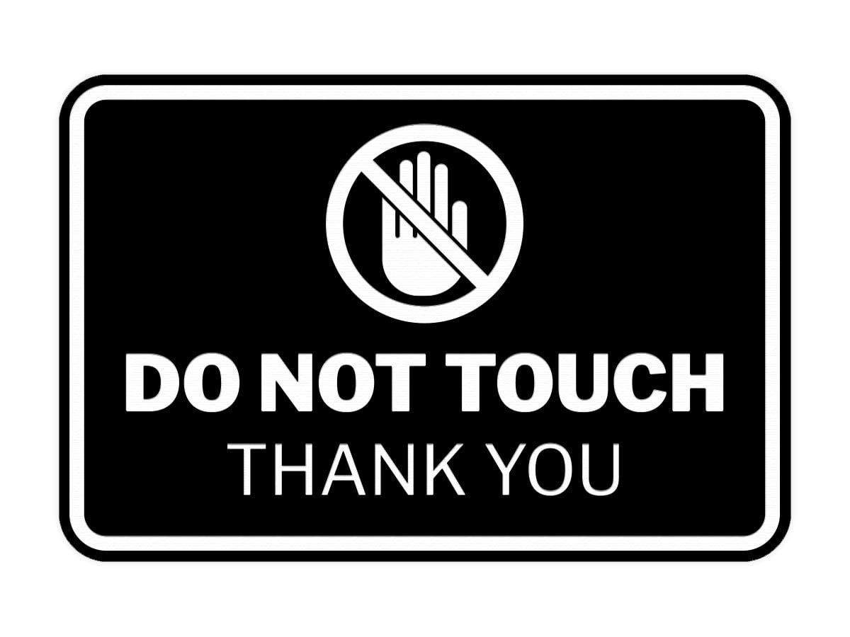 Signs ByLITA Classic Framed Do Not Touch Thank You Sign (Black