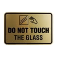 thumbnail image 1 of Signs ByLITA Classic Framed Do Not Touch The Glass Sign (Brushed Gold) - Small, 1 of 7