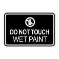 thumbnail image 1 of Signs ByLITA Classic Framed Do Not Touch, Wet Paint Durable ABS Plastic | Laser Engraved | Easy Installation | Elegant Design Sign (Black) - Medium, 1 of 8
