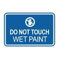 thumbnail image 1 of Signs ByLITA Classic Framed Do Not Touch, Wet Paint Durable ABS Plastic | Laser Engraved | Easy Installation | Elegant Design Sign (Blue) - Medium, 1 of 8