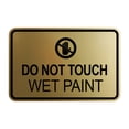 thumbnail image 1 of Signs ByLITA Classic Framed Do Not Touch, Wet Paint Durable ABS Plastic | Laser Engraved | Easy Installation | Elegant Design Sign (Brushed Gold) - Large, 1 of 8