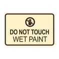 thumbnail image 1 of Signs ByLITA Classic Framed Do Not Touch, Wet Paint Durable ABS Plastic | Laser Engraved | Easy Installation | Elegant Design Sign (Ivory/Dark Brown) - Large, 1 of 8