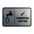 thumbnail image 1 of Signs ByLITA Classic Framed Drinking Water Sign (Brushed Silver) - Medium, 1 of 7