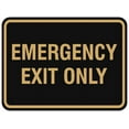 thumbnail image 1 of Signs ByLITA Classic Framed Emergency Exit Only Sign - Easy Installation | Durable Wall or Door Sign (Black Gold) - Large, 1 of 3