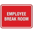 thumbnail image 1 of Signs ByLITA Classic Framed Employee Break Room Sign - Easy Installation | Durable Wall or Door Sign (Red) - Medium, 1 of 3
