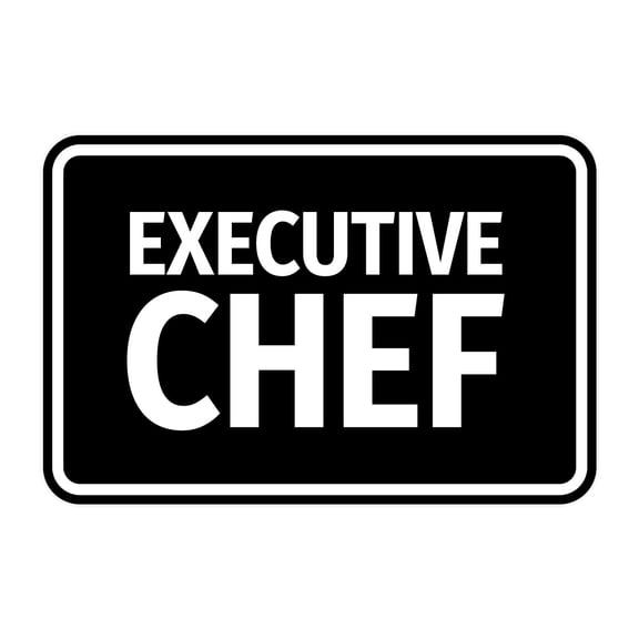 Signs ByLITA Classic Framed Executive Chef Door or Wall Sign Easy Installation | Office And Shop Decor | Bars And Restaurants Sign (Black) - Small