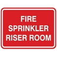 thumbnail image 1 of Signs ByLITA Classic Framed FIRE SPRINKLER RISER ROOM Door or Wall Sign Durable ABS Plastic | Laser Engraved | Easy Installation | Elegant Design (Red) - Large, 1 of 3