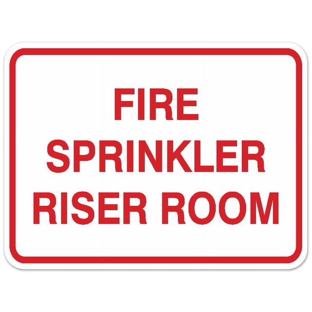 Sprinker Riser Sign Signs ByLITA Classic Framed FIRE SPRINKLER RISER ROOM Door or Wall Sign ...