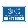 thumbnail image 1 of Signs ByLITA Classic Framed Family Savings Do Not Touch Durable ABS Plastic Laser Engraved Easy Installation Sign (Blue) - Medium, 1 of 7