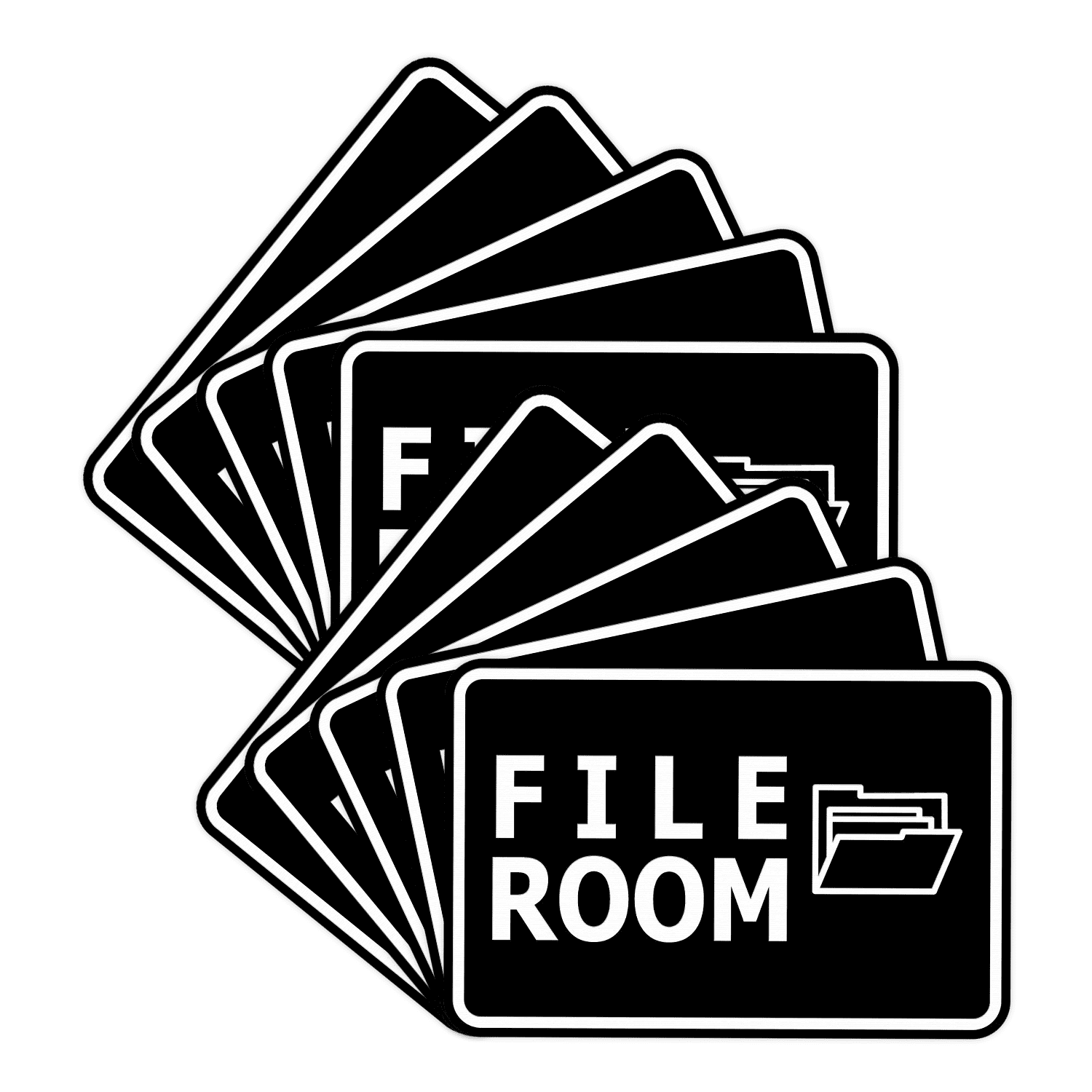 File Room Text Signs ByLITA Classic Framed File Room Sign (Black) - Large (10 Pack ...