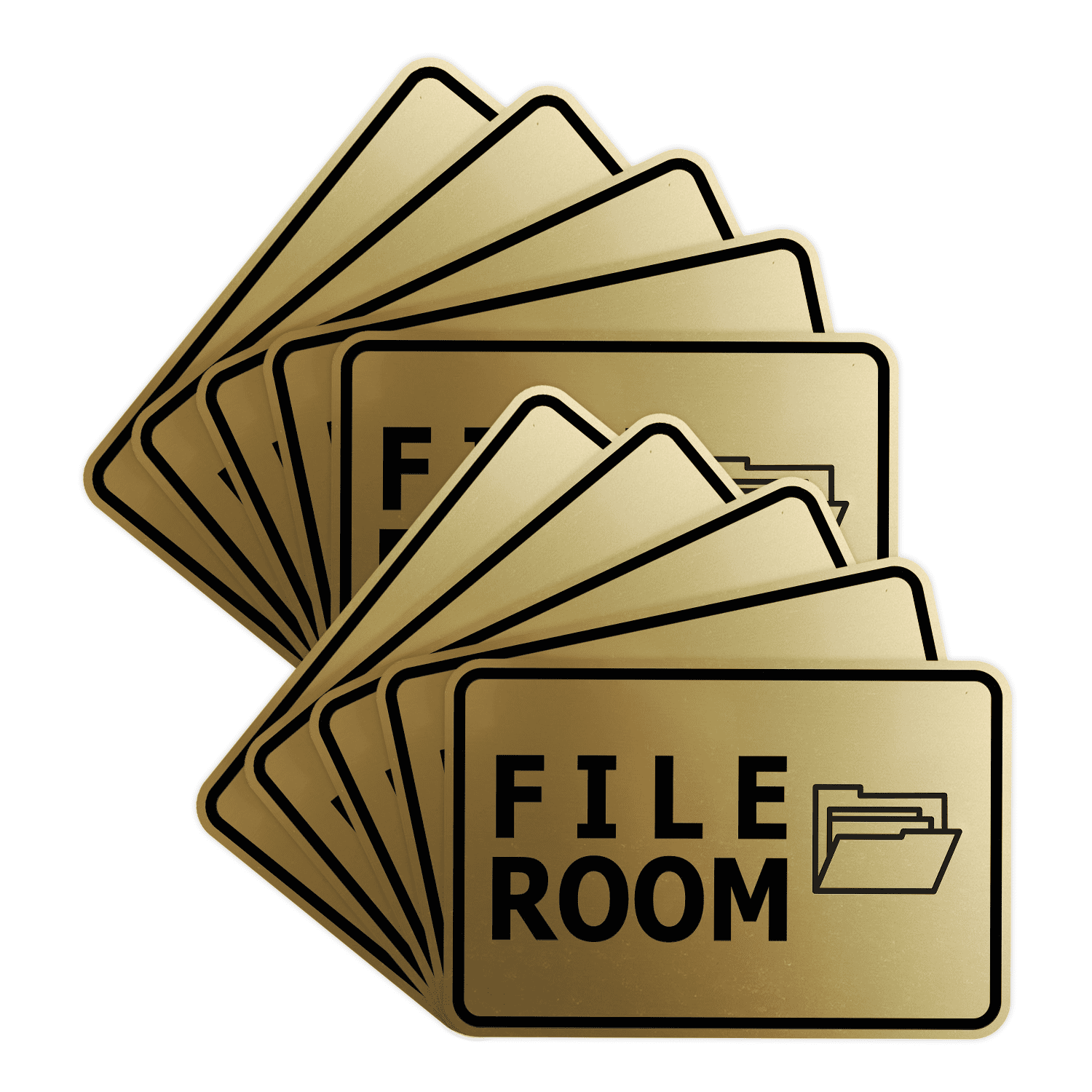 Pretty File. Sign Signs ByLITA Classic Framed File Room Sign (Brushed Gold) - Small (10 ...