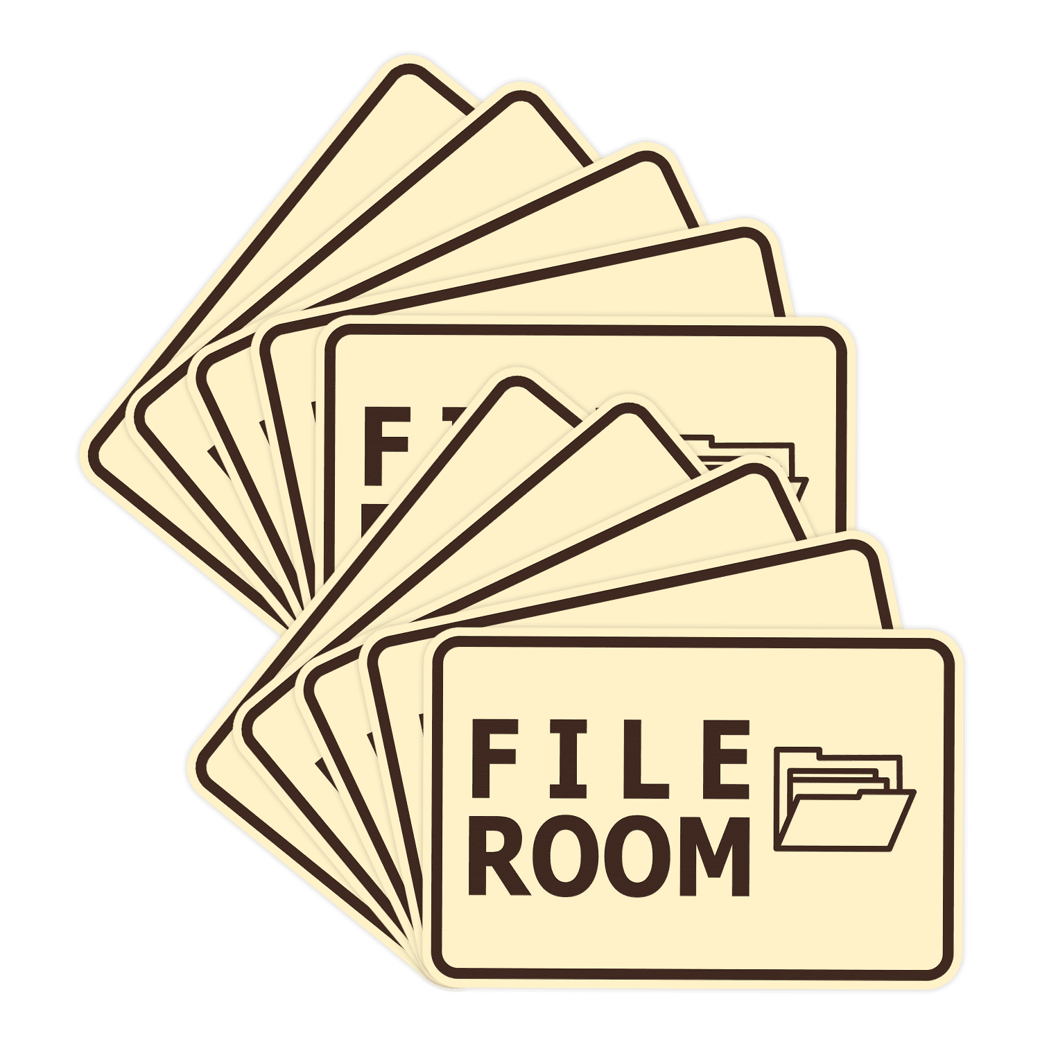 Signs ByLITA Classic Framed File Room Sign (Ivory/Dark Brown) - Small ...