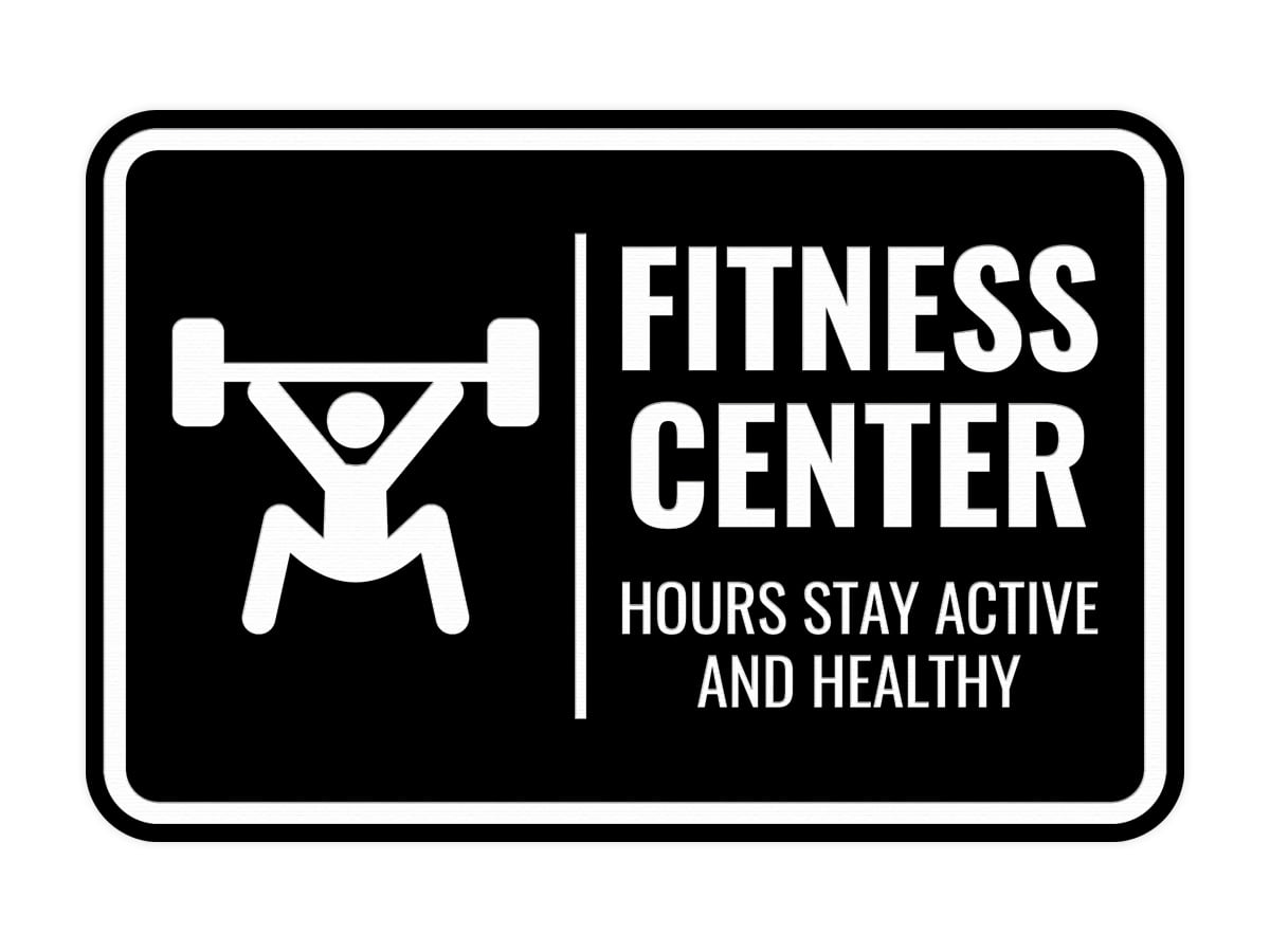 Signs ByLITA Classic Framed Fitness Center Hours Stay Active and ...