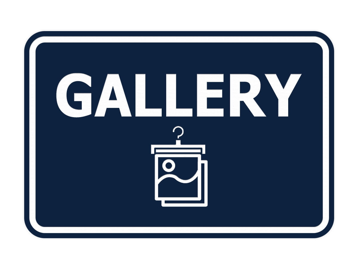 Signs ByLITA Classic Framed Gallery Sign (Navy Blue / White) - Small ...