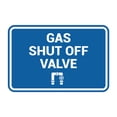thumbnail image 1 of Signs ByLITA Classic Framed, Gas Shut Off Valve Sign (Blue) - Small, 1 of 5