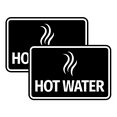 thumbnail image 1 of Signs ByLITA Classic Framed Hot Water Sign (Black) - Large (2 Pack), 1 of 8