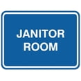thumbnail image 1 of Signs ByLITA Classic Framed Janitor Room Sign - Easy Installation | Durable Material (Blue) - Large, 1 of 3