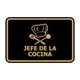 thumbnail image 1 of Signs ByLITA Classic Framed Jefe de la Cocina Door or Wall Sign (Black Gold) - Large, 1 of 7