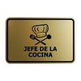 thumbnail image 1 of Signs ByLITA Classic Framed Jefe de la Cocina Door or Wall Sign (Brushed Gold) - Small, 1 of 7