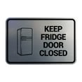 thumbnail image 1 of Signs ByLITA Classic Framed, Keep fridge door closed Sign (Brushed Silver) - Medium, 1 of 1