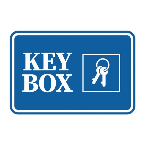 Signs ByLITA Classic Framed Key Box Sign (Blue) - Small
