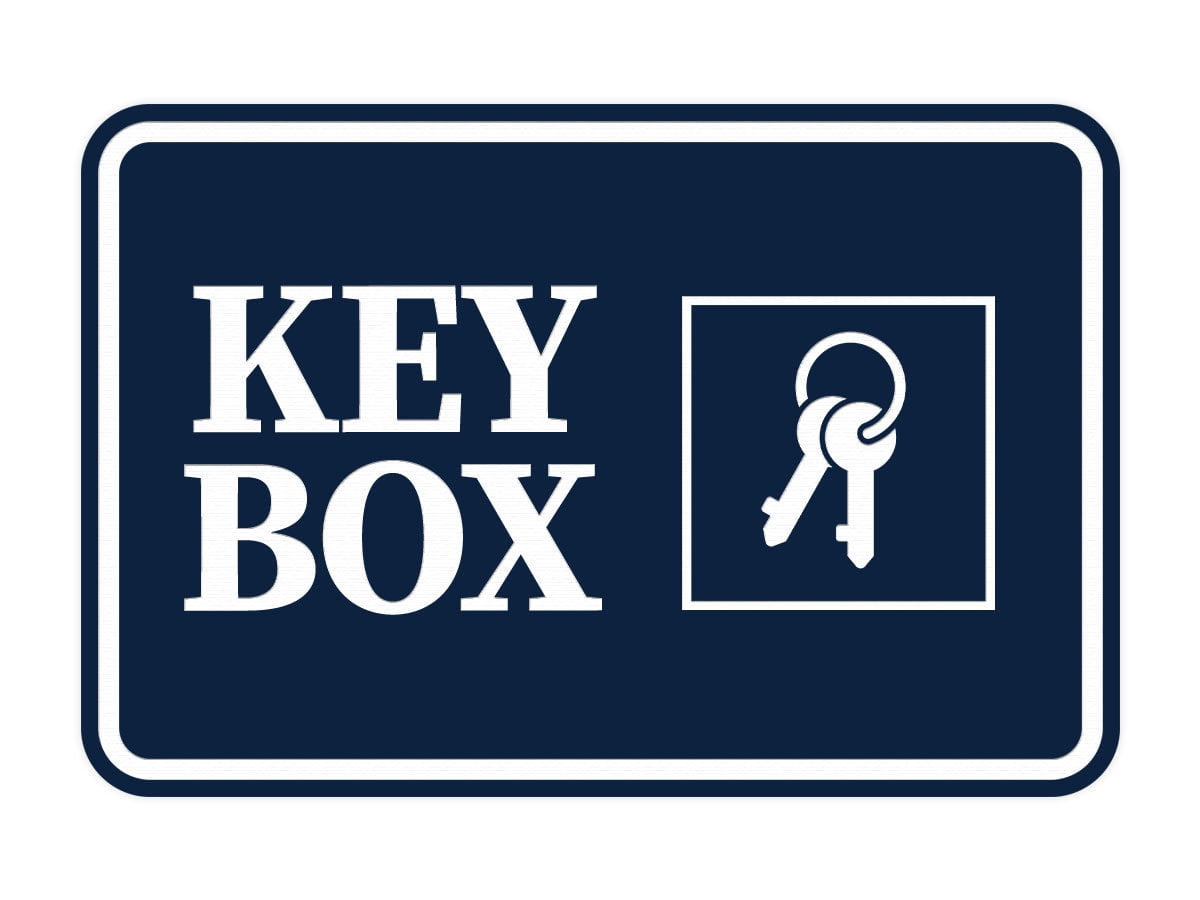 Signs ByLITA Classic Framed Key Box Sign (Blue) - Small - Walmart.com