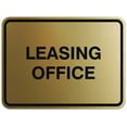 thumbnail image 1 of Signs ByLITA Classic Framed Leasing Office Sign - Easy Installation | Durable Material (Brushed Gold) - Small, 1 of 3