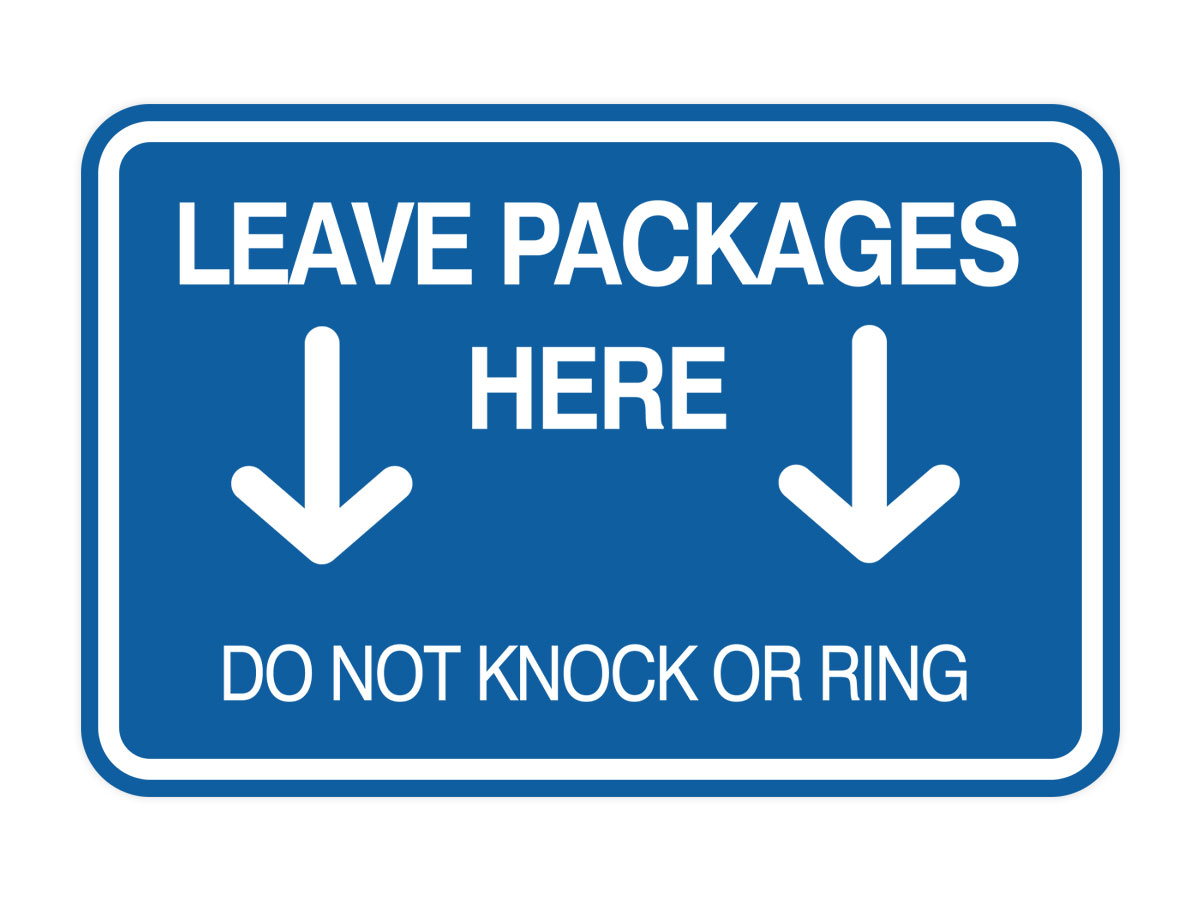 Plastic Sign Do Not Ring or Knock Baby Sleeping Leave Packages by The