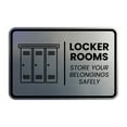 thumbnail image 1 of Signs ByLITA Classic Framed Locker Rooms Store Your Belongings Safely Sign (Brushed Silver) - Medium, 1 of 7