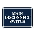 thumbnail image 1 of Signs ByLITA Classic Framed, Main Disconnect Switch Sign (Navy Blue / White) - Medium, 1 of 6
