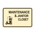 thumbnail image 1 of Signs ByLITA Classic Framed Maintenance & Janitor Closet Sign (Ivory/Dark Brown) - Large, 1 of 6