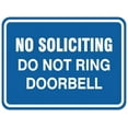 thumbnail image 1 of Signs ByLITA Classic Framed NO SOLICITING DO NOT RING DOORBELL Door or Wall Sign Durable ABS Plastic | Laser Engraved | Easy Installation | Elegant Design (Blue) - Small, 1 of 3